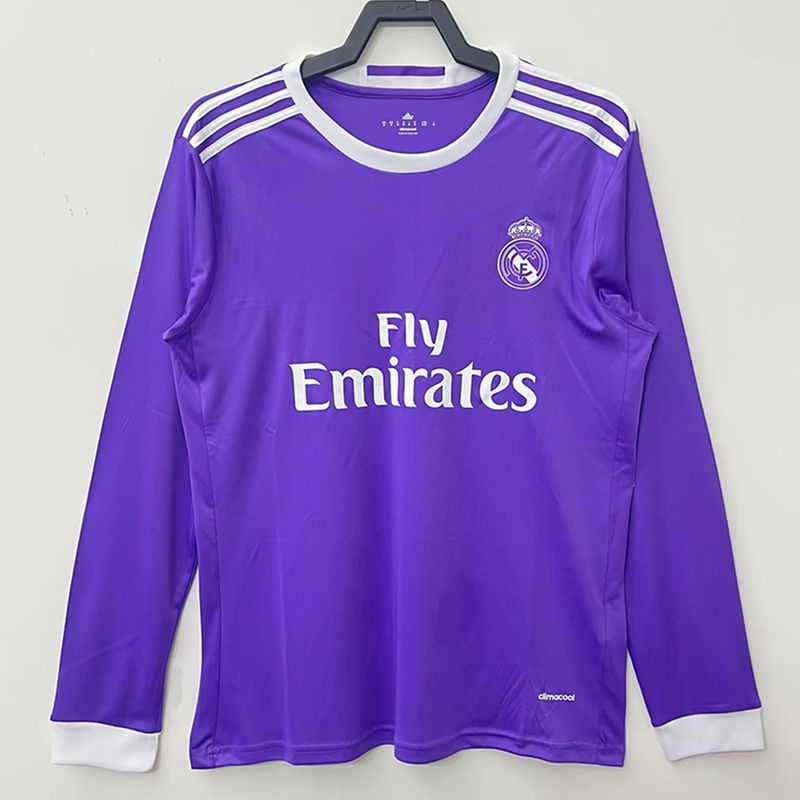 Edition Long Sleeve Soccer Jerseys Purple Retro Football Jersey