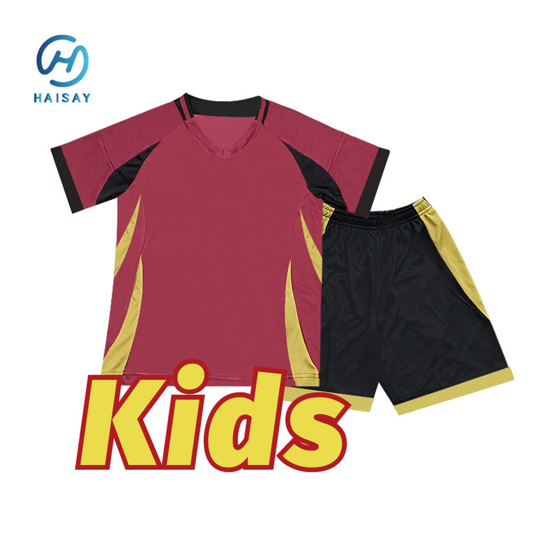 Customized Logo Printing Kids Soccer Jerseys Breathable Moisture-wicking Fabric Kids' Sportswear Set